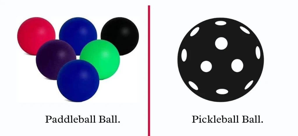 Pickleball ball vs paddleball ball