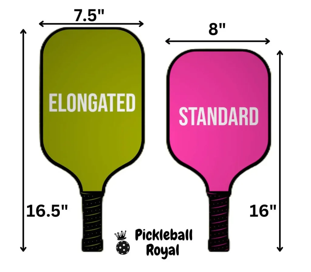 Pickleball paddle dimensions and measurement
